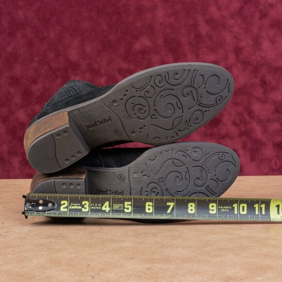 Josef Seibel Wmn Daphne Black Suede Western Chelsea Ankle Boots 10-10.5US EUR41 - Picture 5 of 8